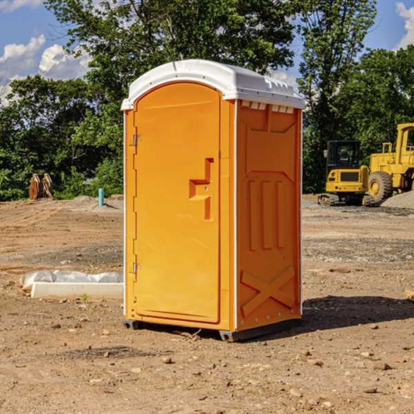 how often are the porta potties cleaned and serviced during a rental period in China Texas